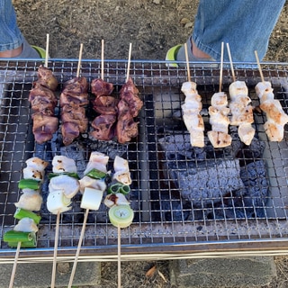 七輪で焼き鳥屋さん♪